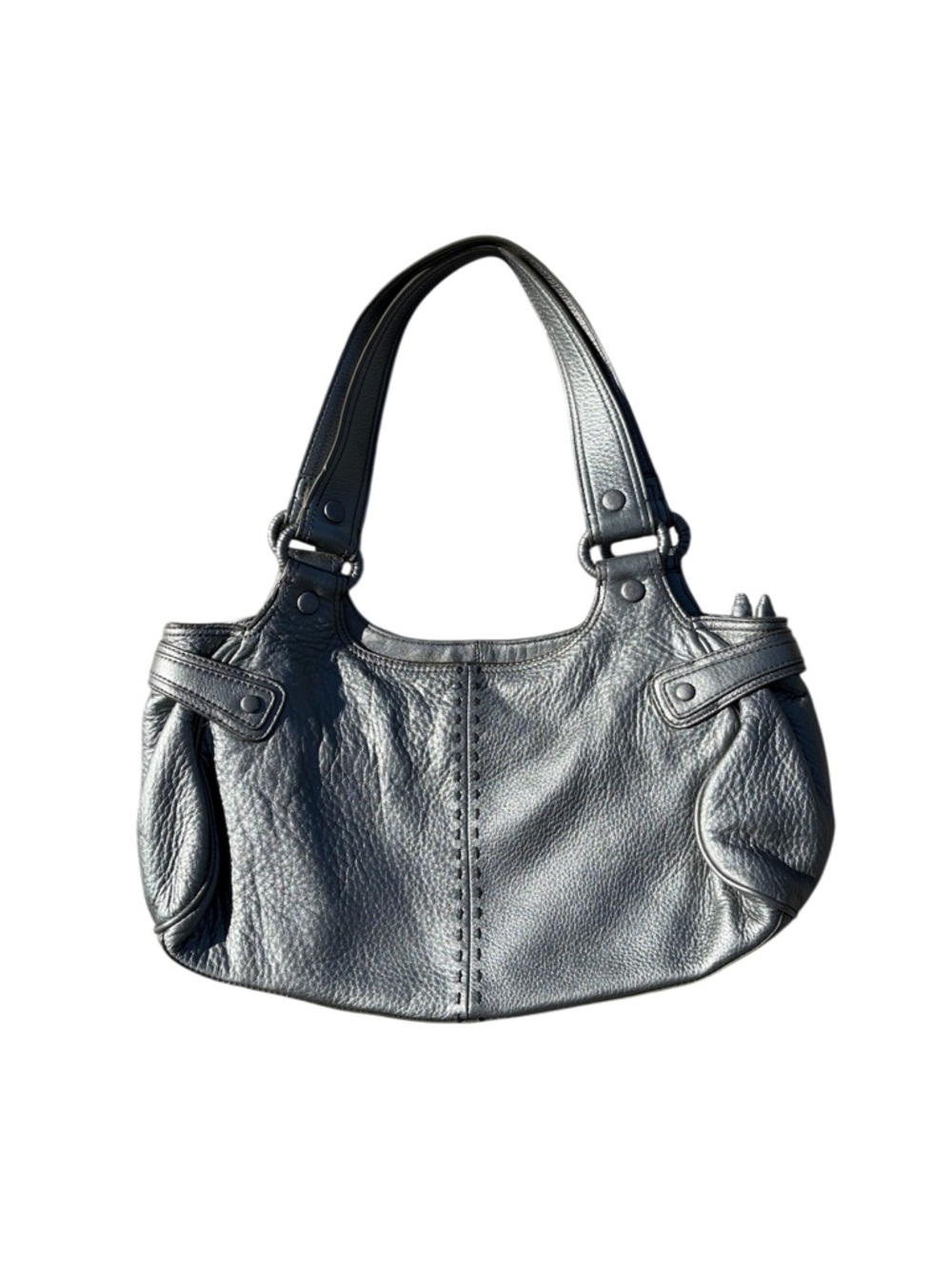 Cole Haan Y2K Leather Hobo Bag Pewter